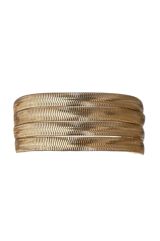PULSEIRA MALHA SNAKE DOURADO