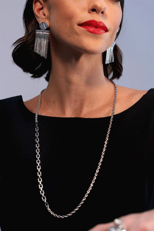 COLAR LONGO ELOS PRATEADO