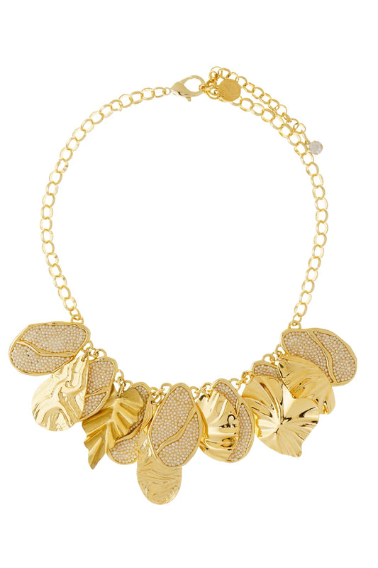 COLAR CURTO MIX PÉROLA BOHO DOURADO