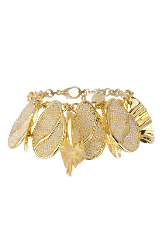 PULSEIRA MIX PÉROLA BOHO DOURADO