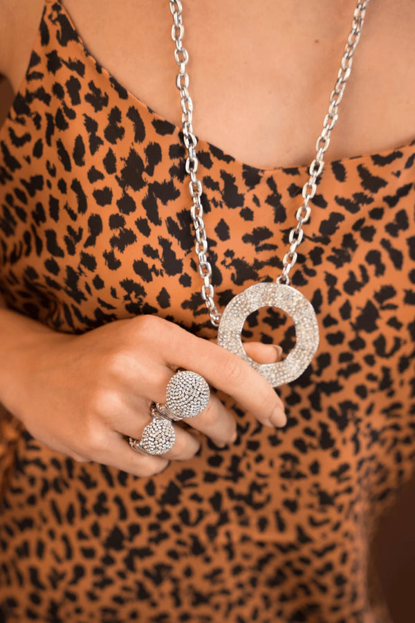 COLAR LONGO SHINE PRATEADO