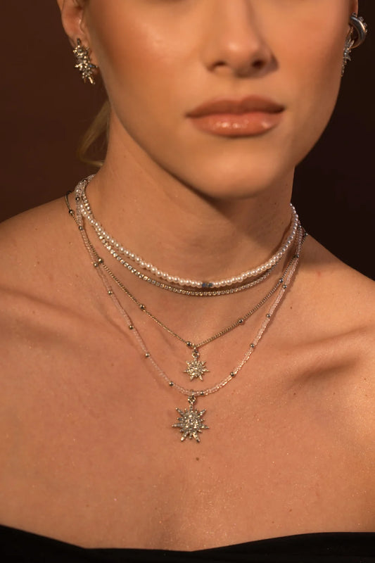 COLAR STAR PRATEADO