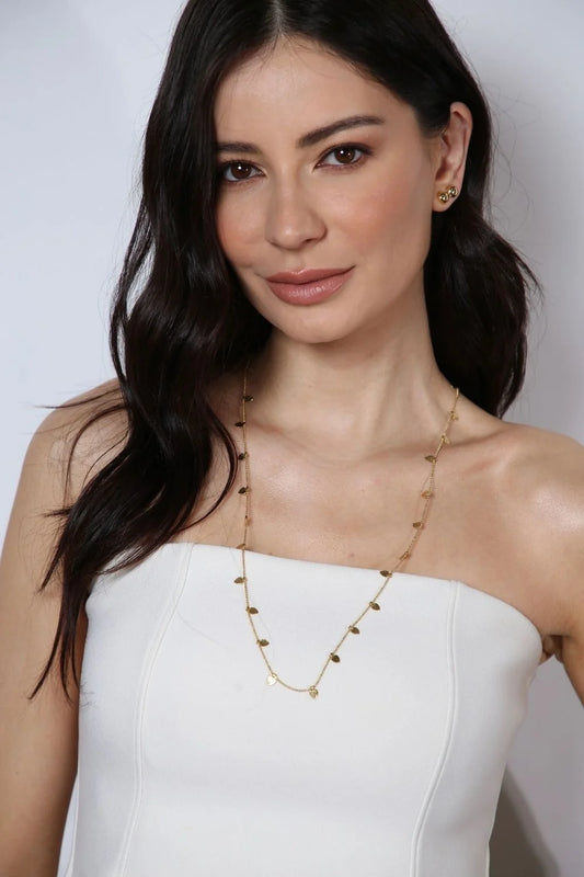 COLAR CORRENTARIA CORAÇÃO DOURADO