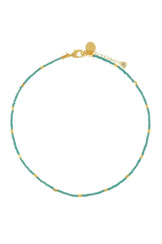 COLAR CANUTILHO VERDE DOURADO