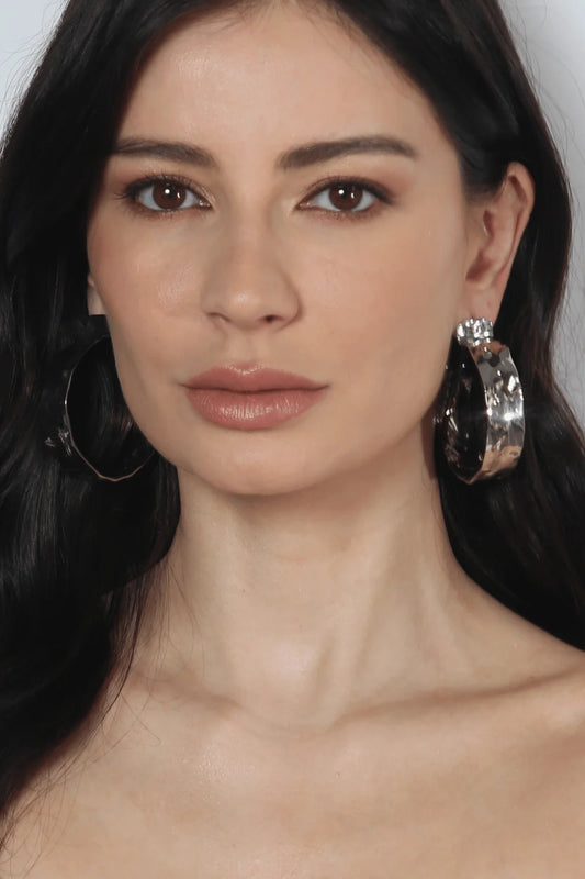 BRINCO ARGOLA LIFE HI-LO PRATEADO