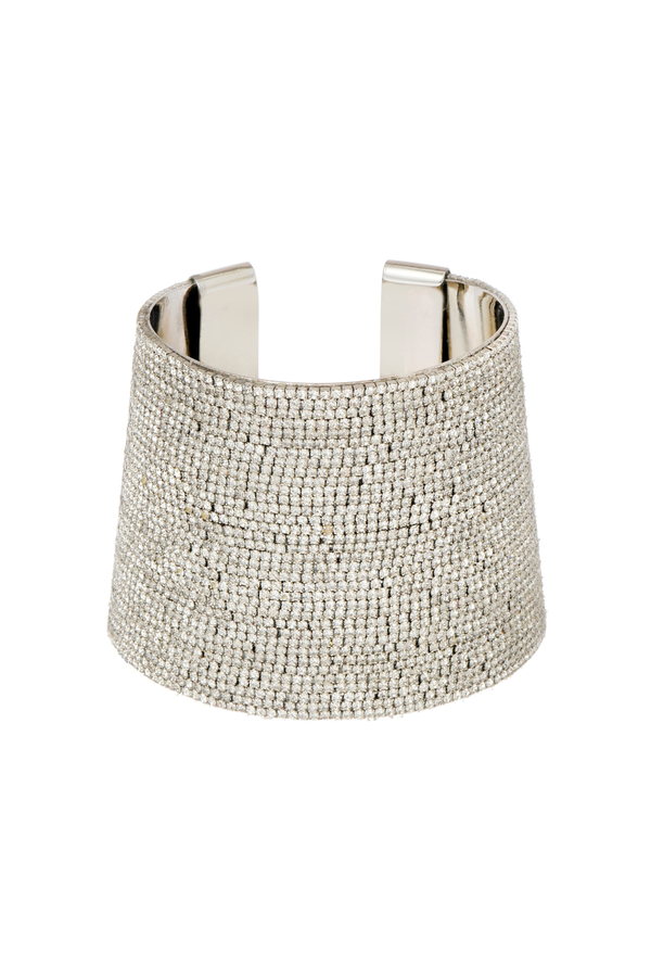 MAXI BRACELETE SHINE CRAVEJADO PRATEADO