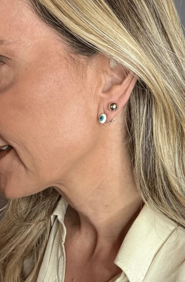 KIT BRINCO OLHO GREGO VIBES PRATEADO