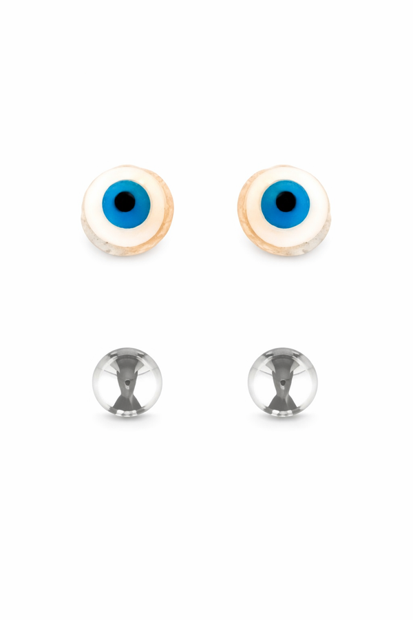 KIT BRINCO OLHO GREGO VIBES PRATEADO