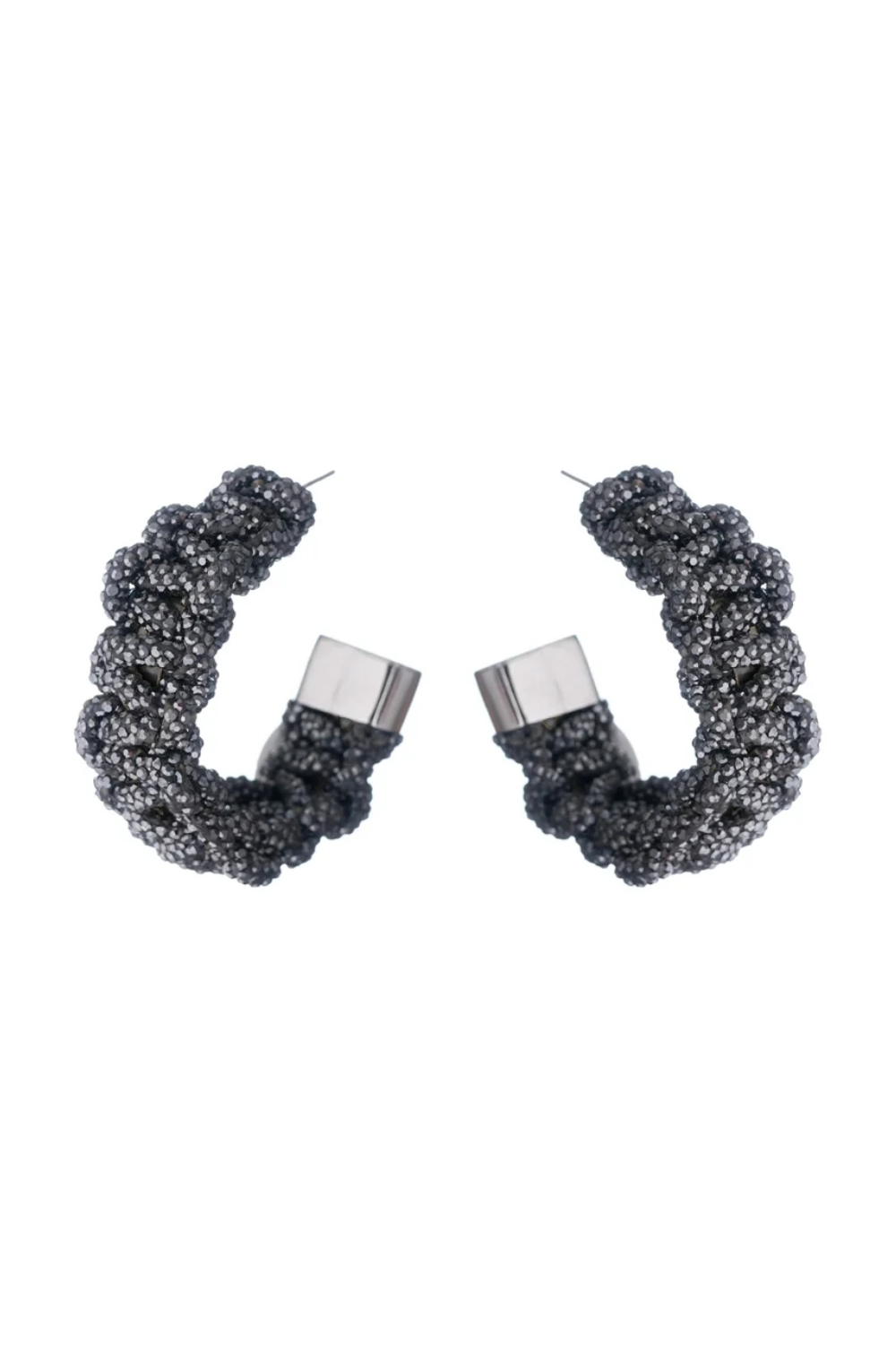 BRINCO MAXI ARGOLA MACRAME HEMATITA