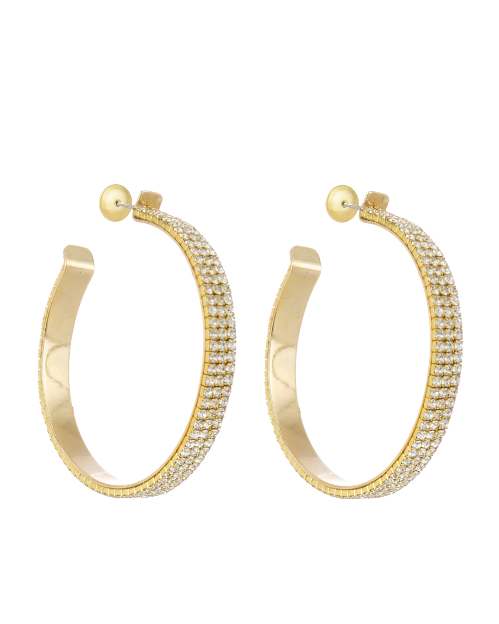 Brinco Argola Shine Presenza Dourado com Zircônias