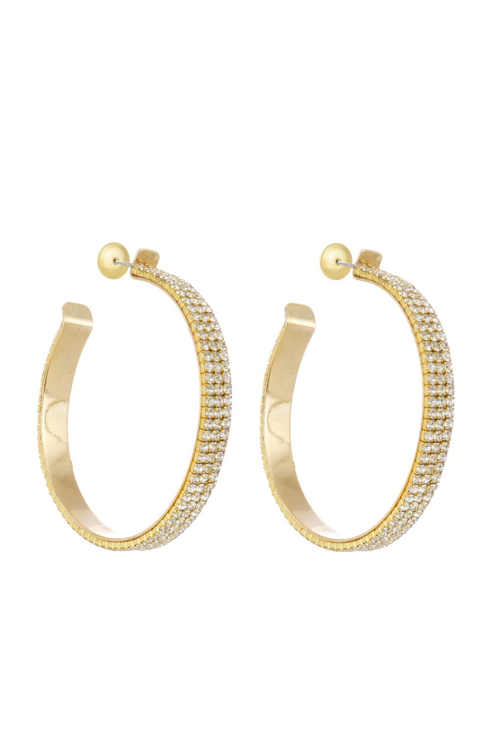 Brinco Argola Shine Presenza Dourado com Zircônias
