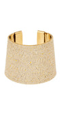Maxi Bracelete Dourado Cravejado com Strass e Brilho