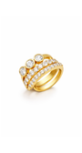 Ear Cuff Dourado com Zircônias e Efeito Mix de Brincos