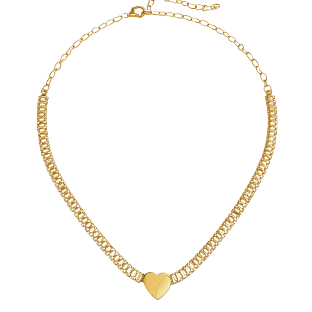 COLAR CORAÇÃO SHINE PRESENZA DOURADO