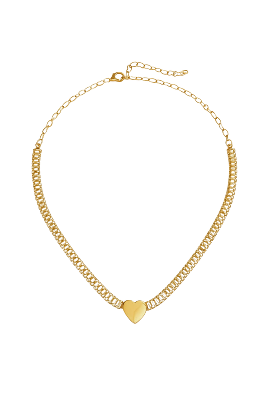 COLAR CORAÇÃO SHINE PRESENZA DOURADO