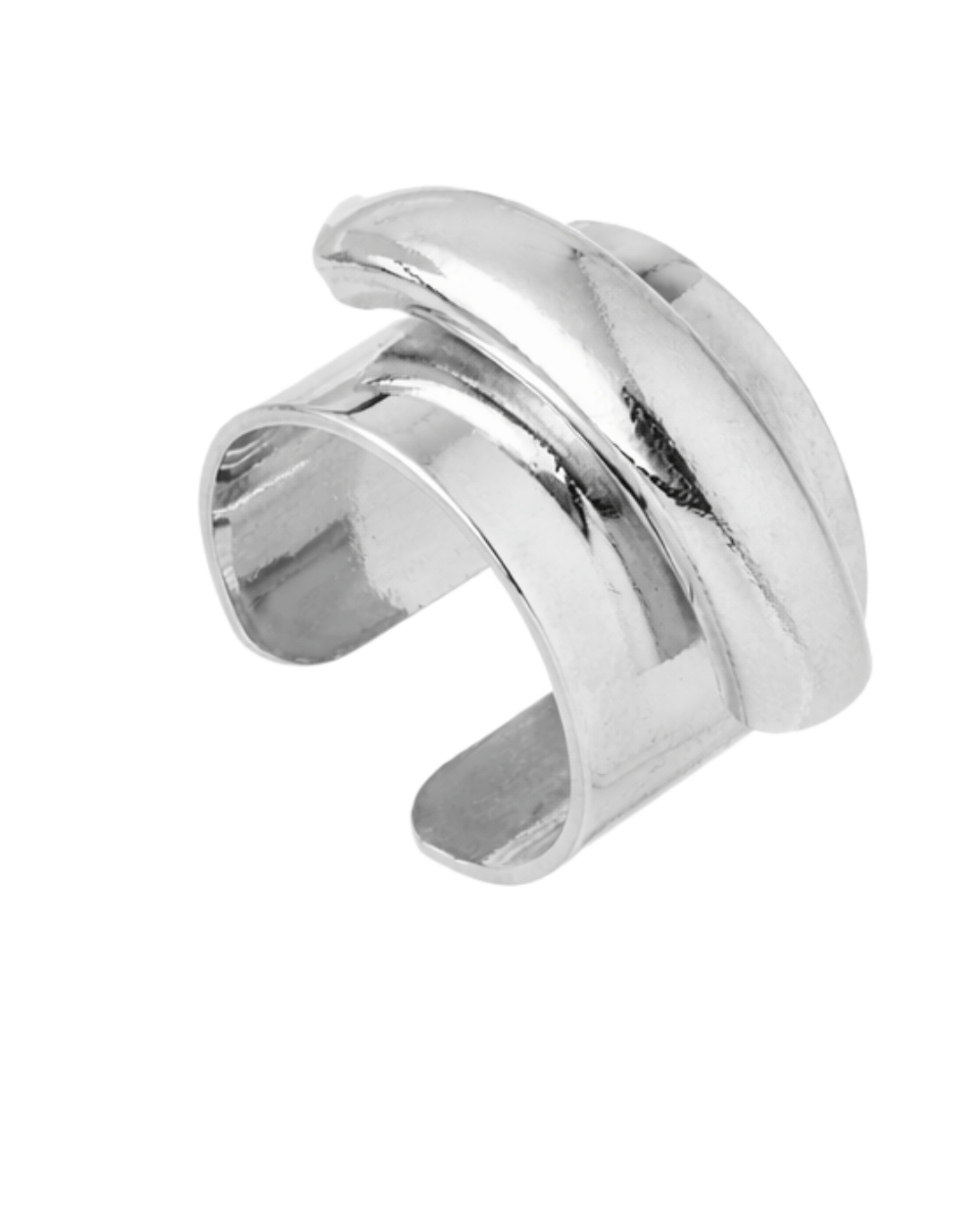 ANEL TUBO METALLO PRATEADO