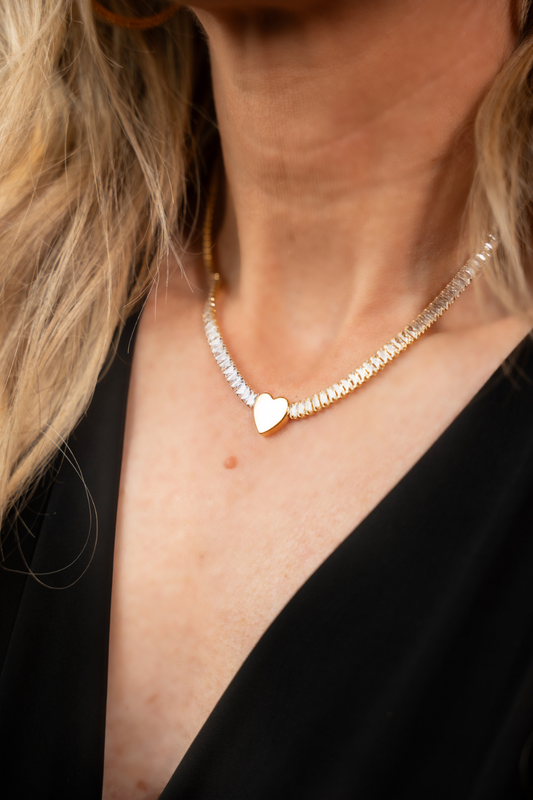 COLAR CORAÇÃO SHINE PRESENZA DOURADO