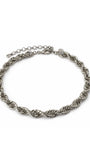 Colar Corrente Trançada Prateada | Choker Correntaria