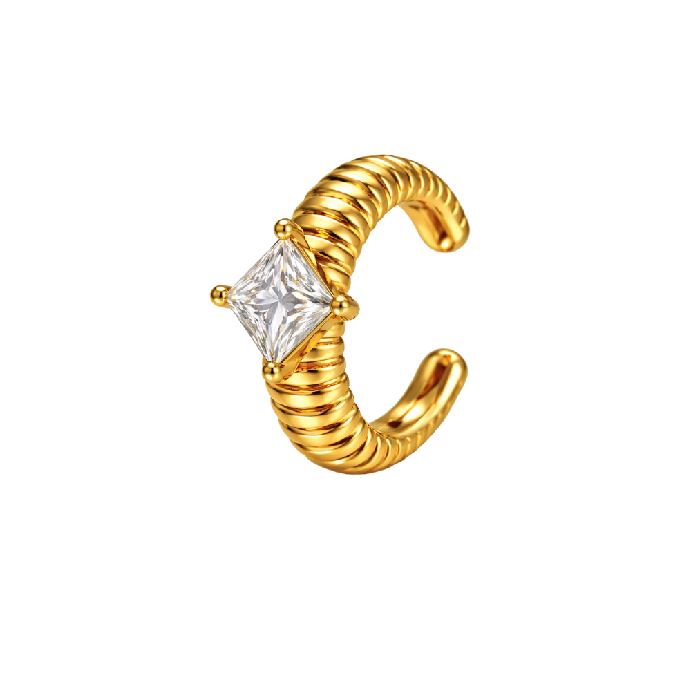 EAR CUFF ZIRCÔNIA DOURADO