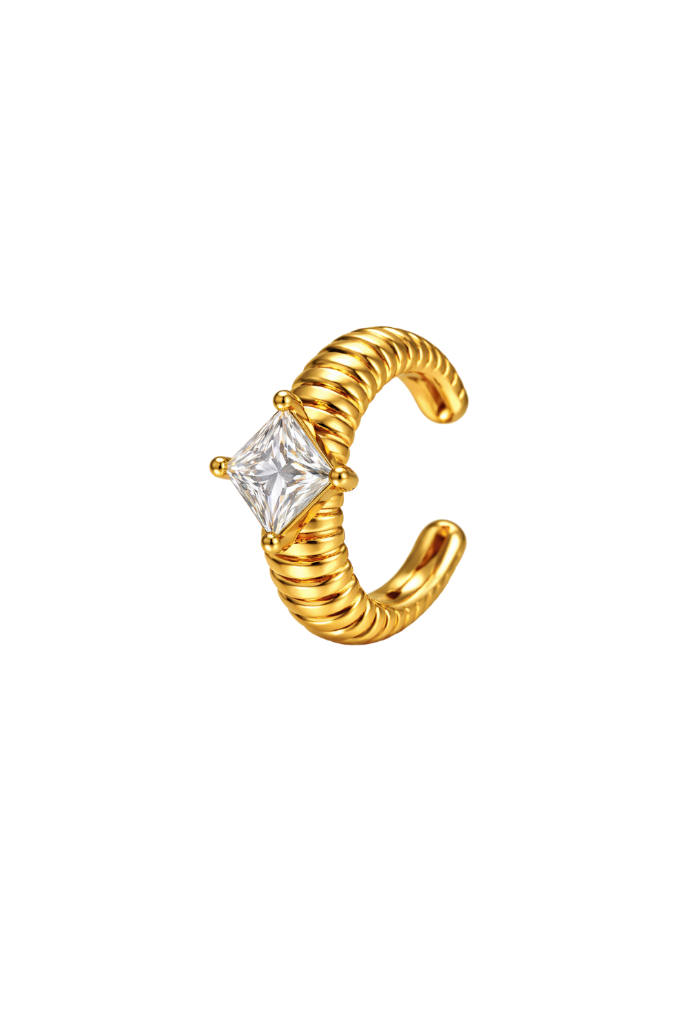 EAR CUFF ZIRCÔNIA DOURADO
