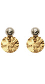 Kit de Brincos Mix and Match com Esfera Polida e Disco Texturizado Dourado