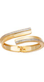 Bracelete Shine Dourado com Zircônias e Ajuste Flexível