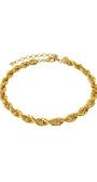 Colar Cordão Trançado Dourado | Colar Correntaria Feminino