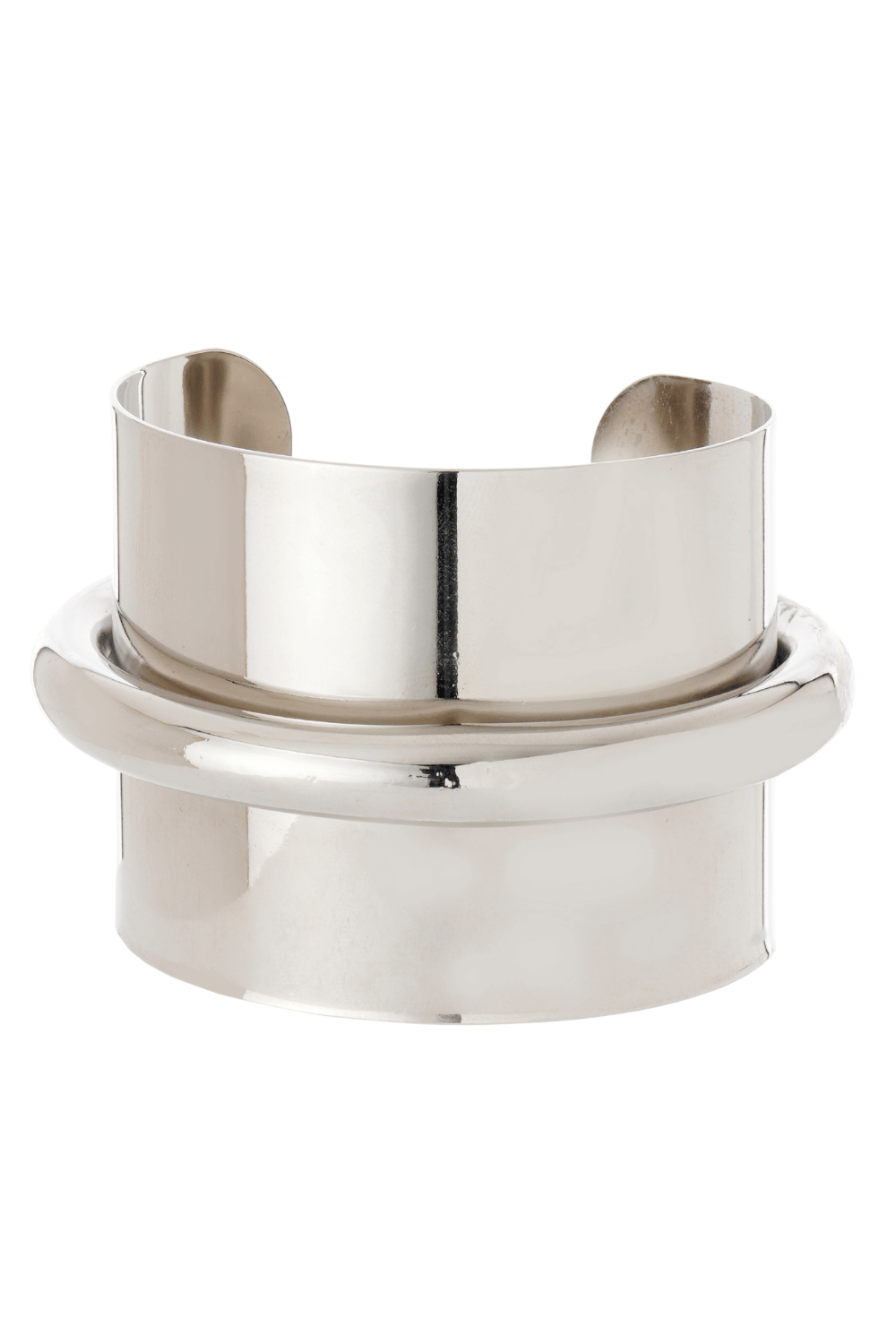 BRACELETE TUBO METALLO PRATEADO