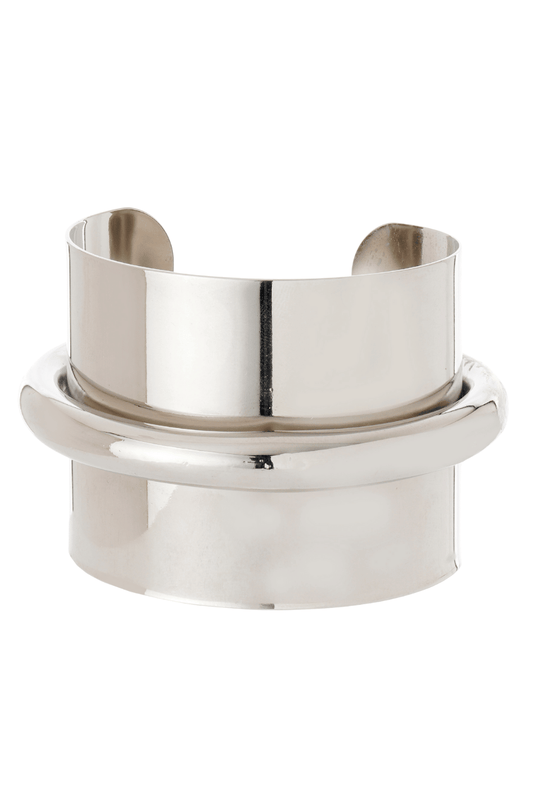 BRACELETE TUBO METALLO PRATEADO