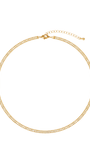 Colar Riviera Dourado com Zircônias Baguete e Brilho Contínuo