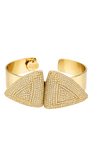 Bracelete Geométrico Dourado com Strass Aplicado à Mão – Shine