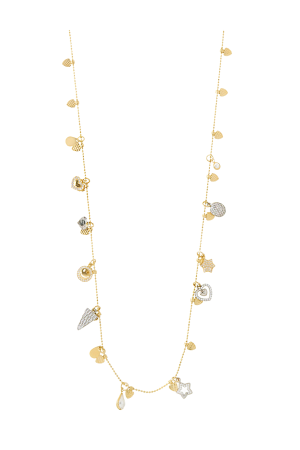 COLAR LONGO PINGENTES ZIRCÔNIA MIX AND MATCH ESSENZA