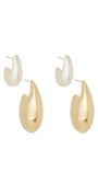 Kit de Brincos Presenza Dourado com Pérola e Volume Polido
