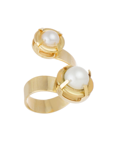 ANEL DUPLO PÉROLA DOURADO ESSENZA