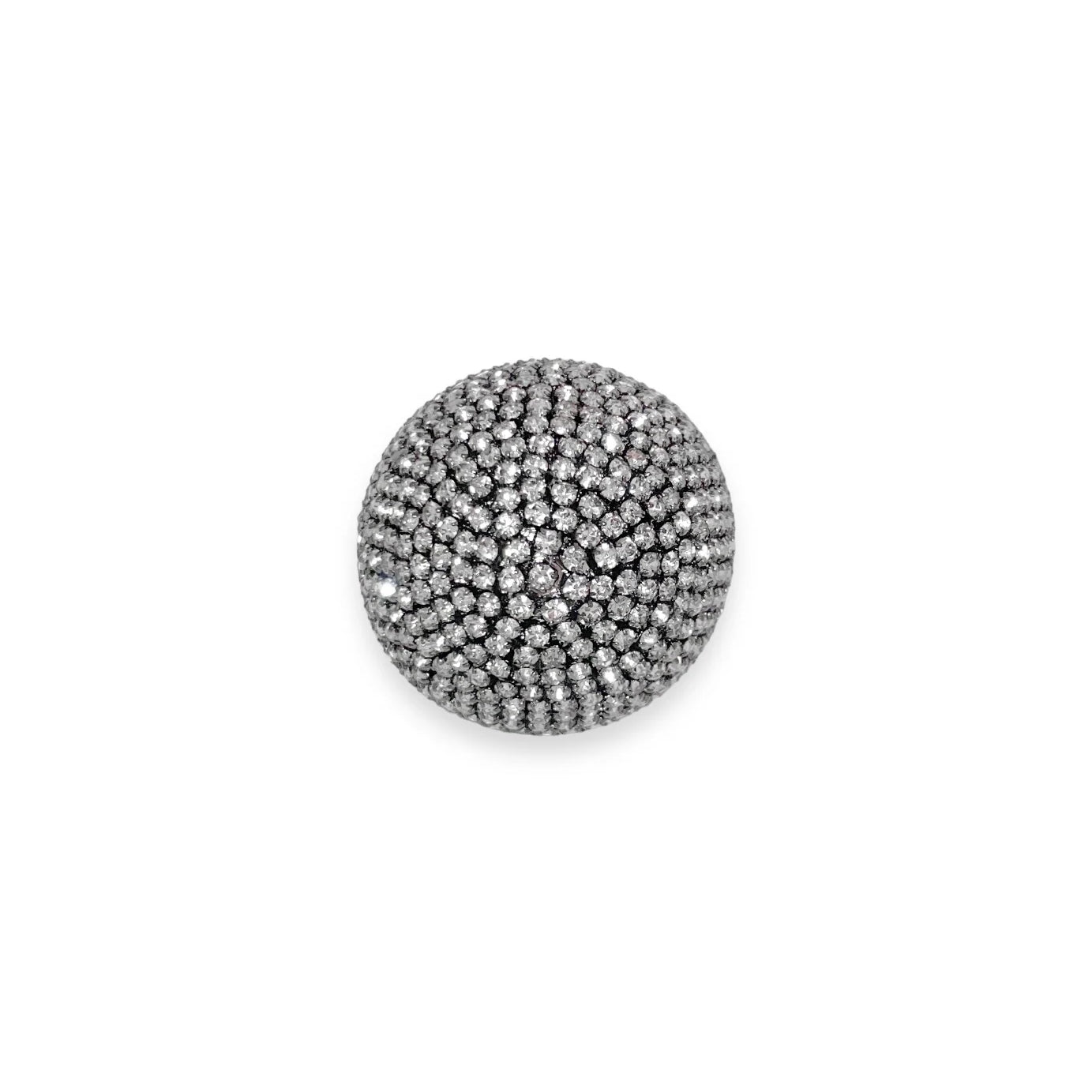 Broche Shine Prateado Cravejado em Strass