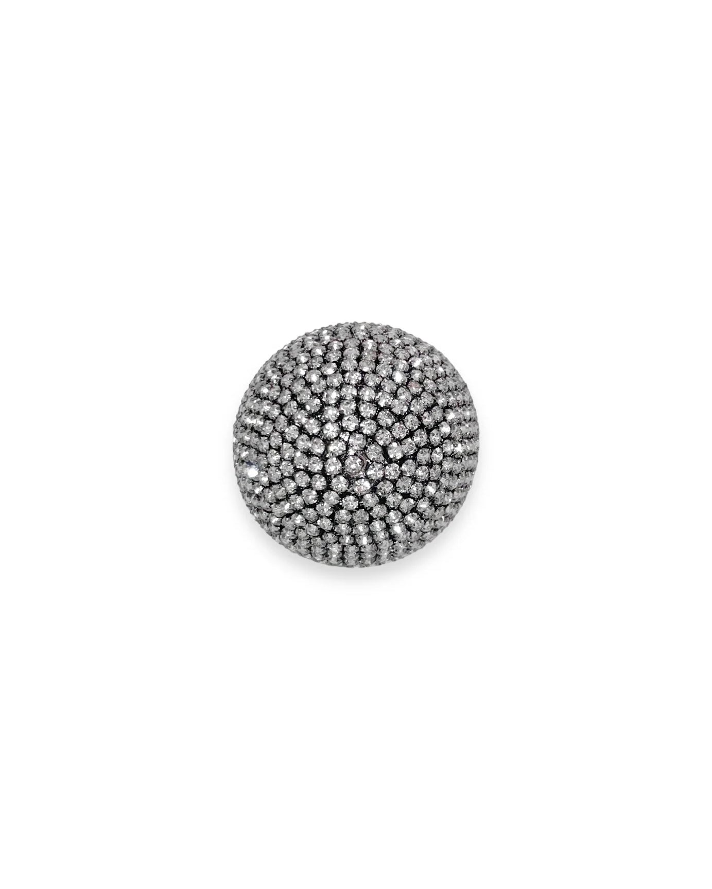 Broche Shine Prateado Cravejado em Strass