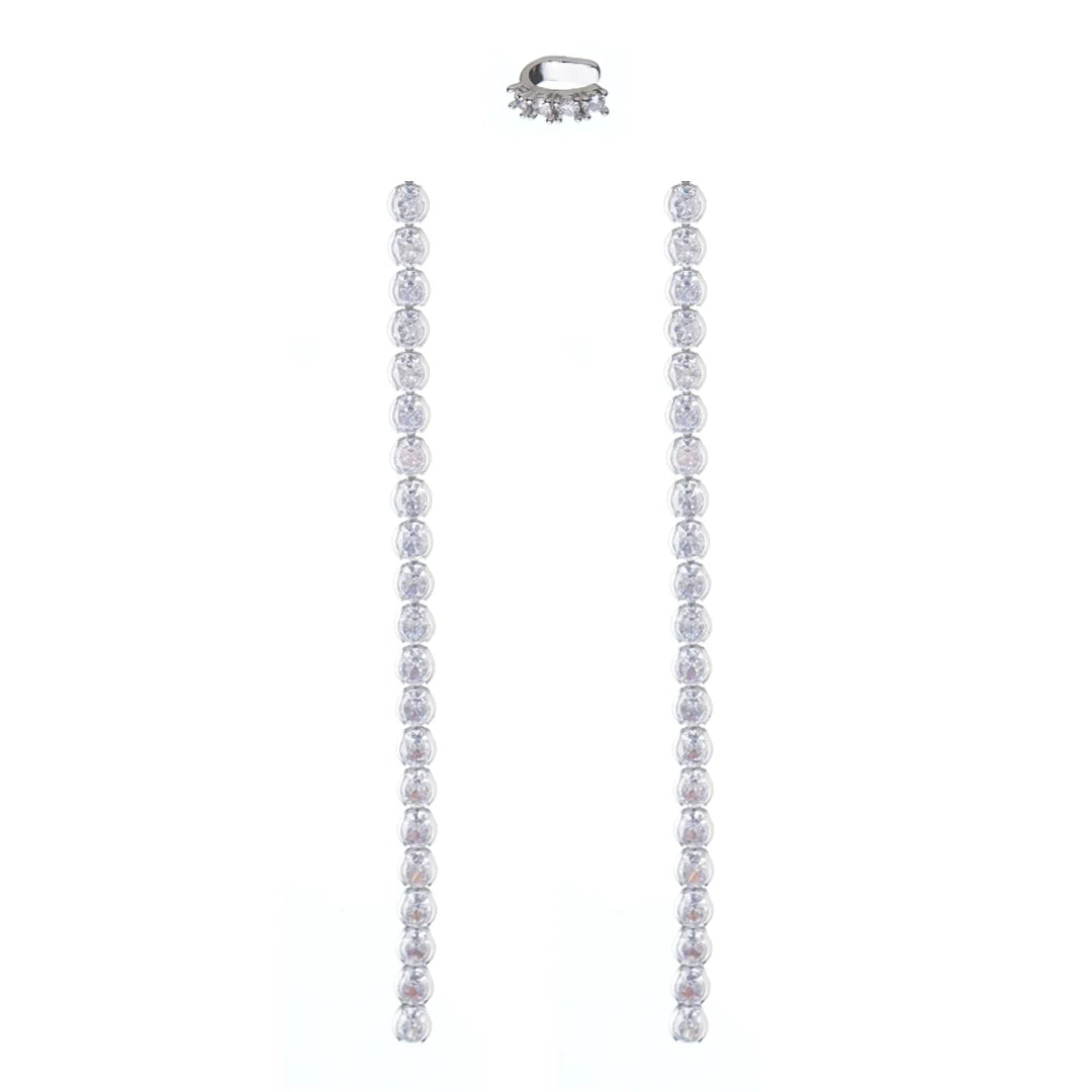 KIT DE BRINCO GLAM PRATEADO P