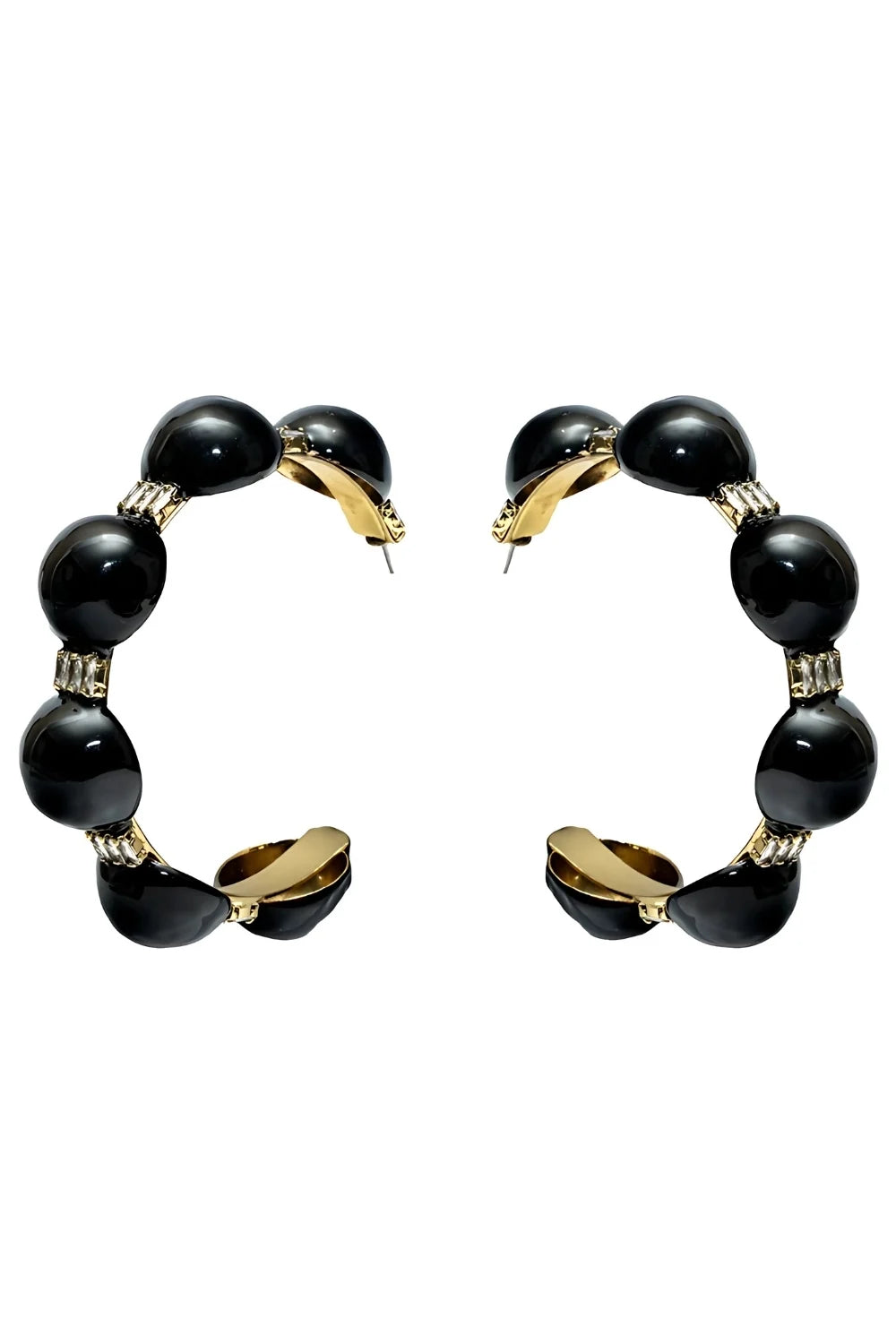 BRINCO ARGOLA ESMALTADO PRETO