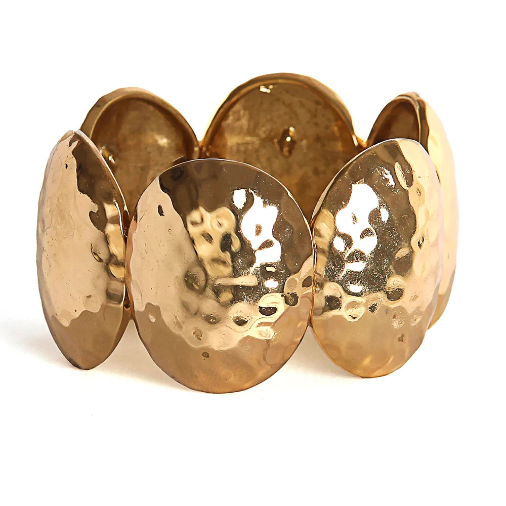 BRACELETE TEXTURIZADO OURO VINTAGE