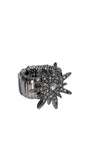Anel Grafite Estrela com Strass Black Diamond Ajustável