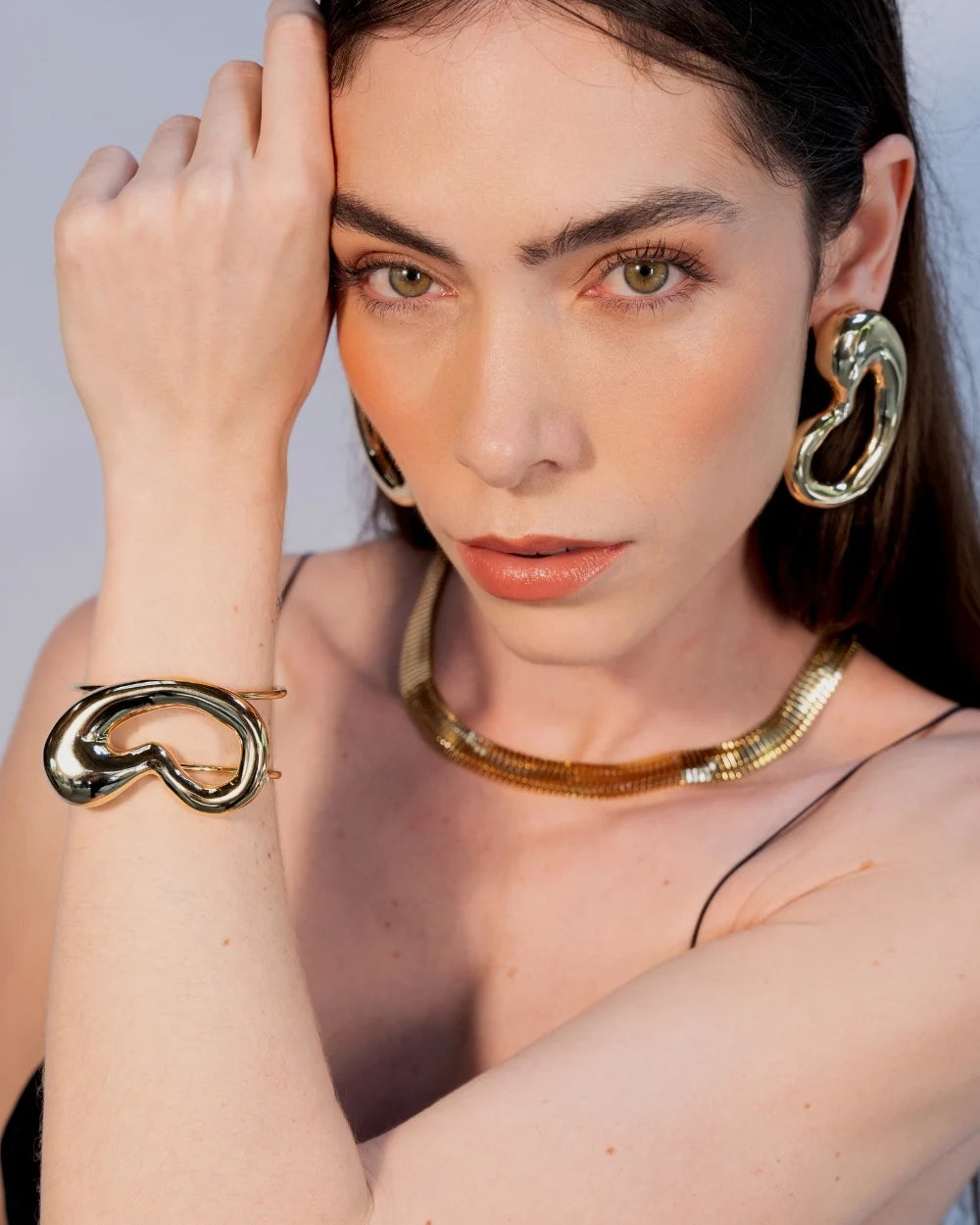BRACELETE ORGÂNICO DOURADO