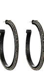 Brinco Argola Glam Grafite Hematita