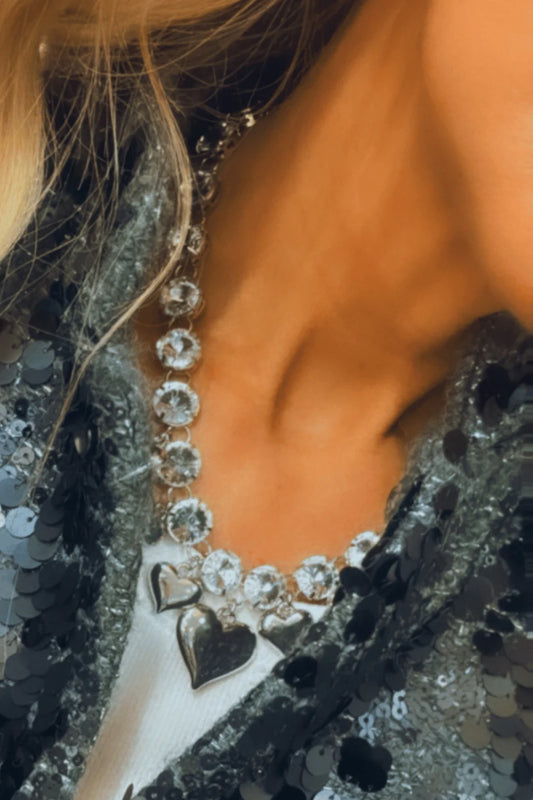 COLAR CORAÇÃO HEART PRATEADO