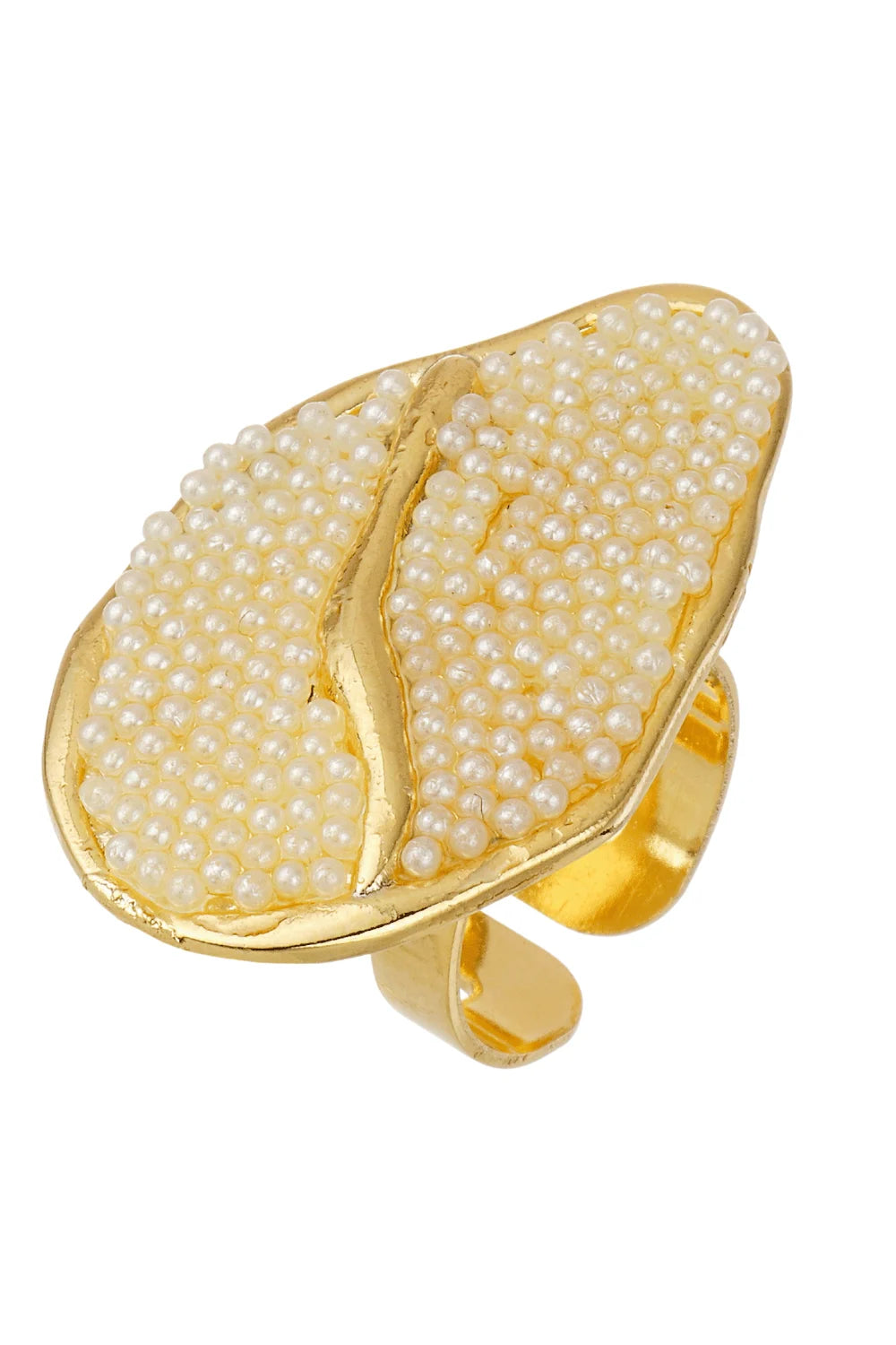 ANEL PÉROLA BOHO DOURADO