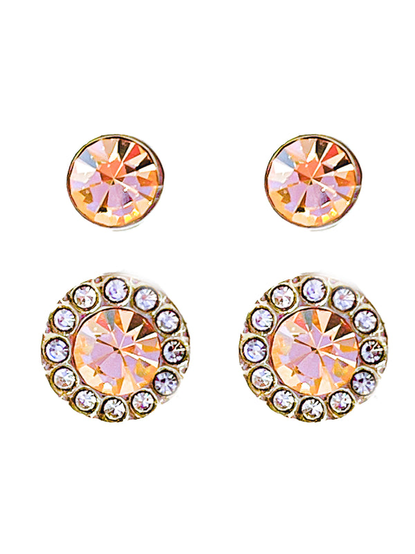 KIT DE BRINCOS LIGHT PEACH SUMMER EDITION PRATEADO