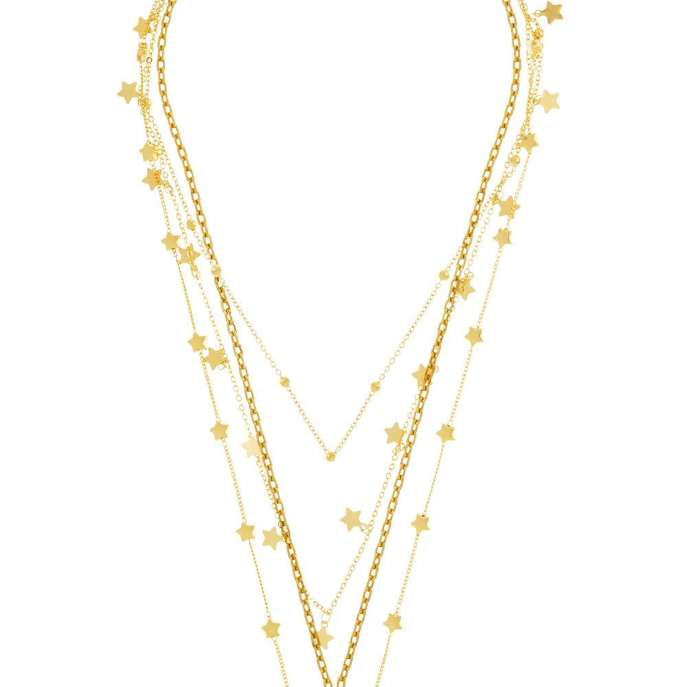 KIT COLARES STAR DOURADO