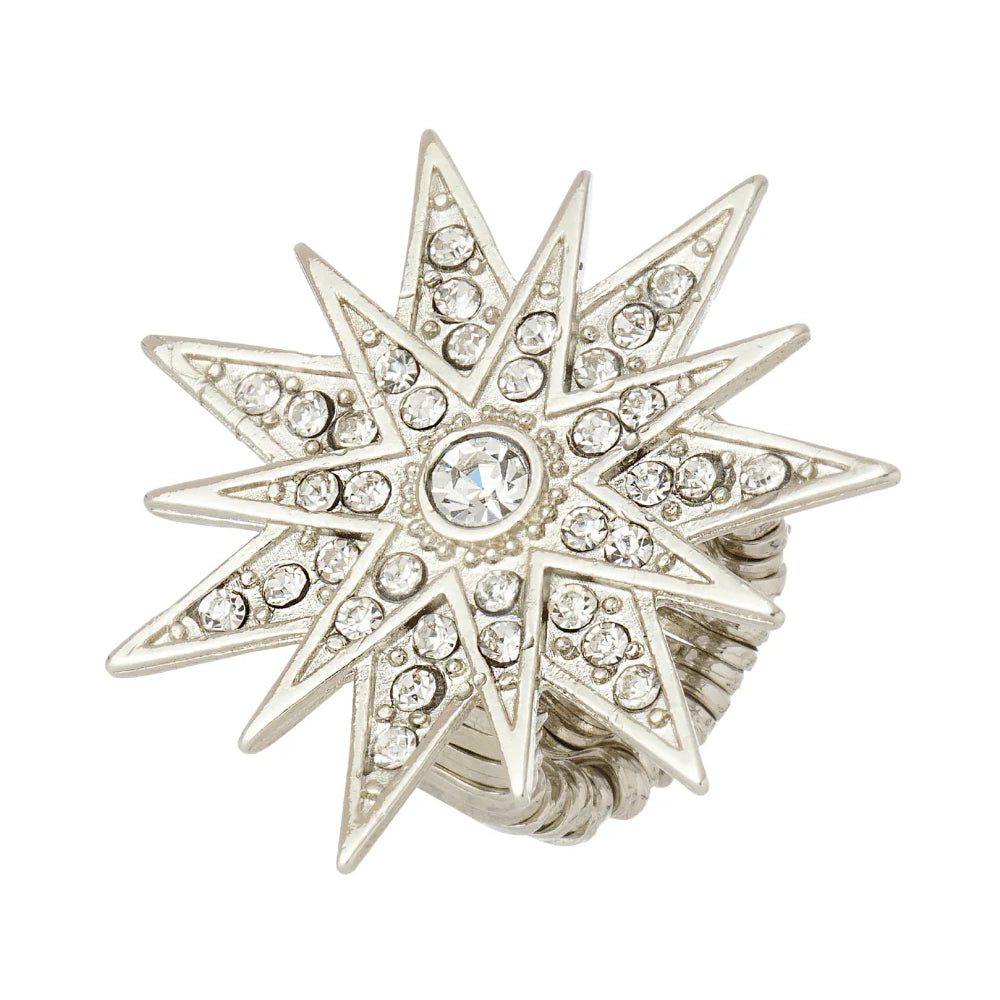 MAXI ANEL STAR PRATEADO