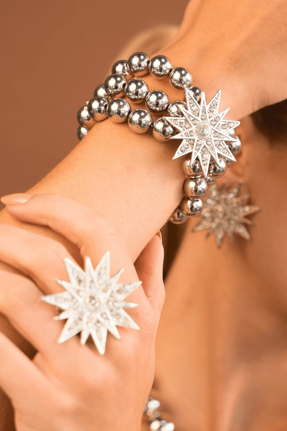 MAXI ANEL STAR PRATEADO