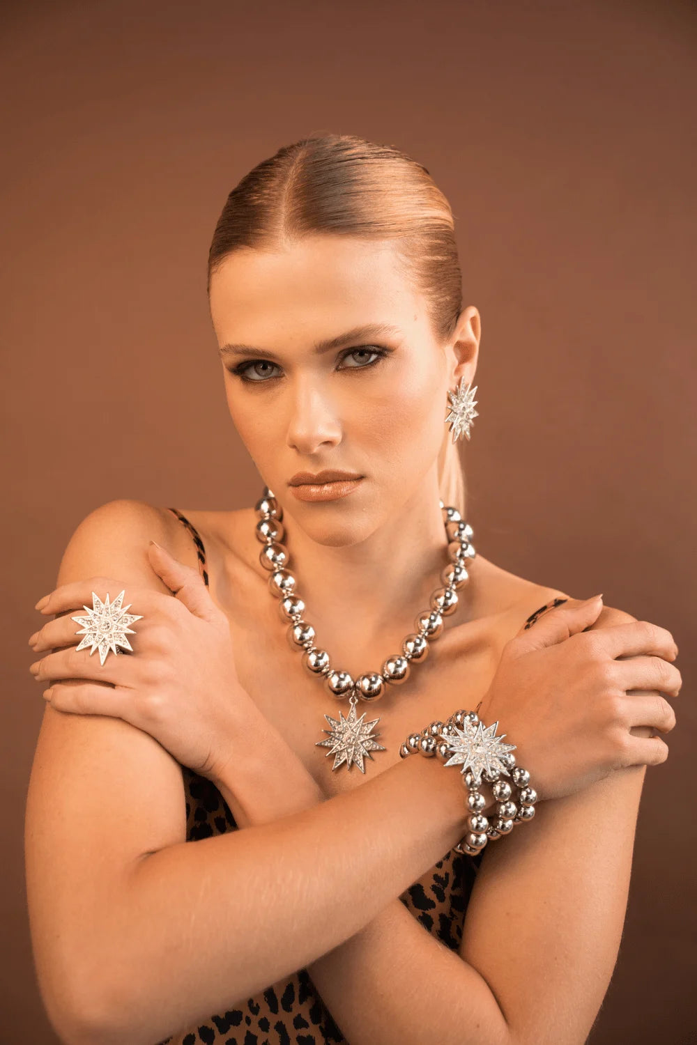 MAXI ANEL STAR PRATEADO