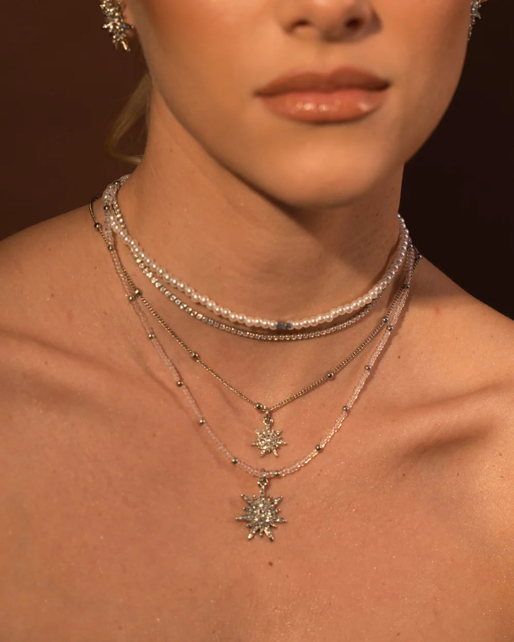COLAR STAR PRATEADO